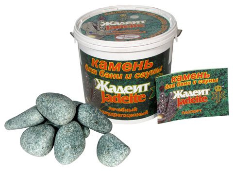 Камни для банных печей "Жадеит" шлифованый 20 кг