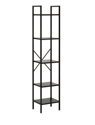 стеллаж leset стилвуд 15 узкий 5 полок черный на Vishop.by 
