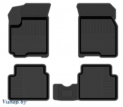 Коврики салона резиновые для Chevrolet Aveo (06-12), комплект, 4 шт.