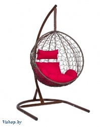Подвесное кресло Скай 02 коричневый подушка красный на Vishop.by 