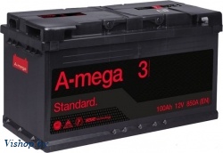 Автомобильный аккумулятор A-mega Standart 100 R 100 А/ч