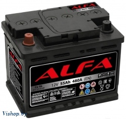 Автомобильный аккумулятор ALFA battery Hybrid R / AL 55.0 (55 А/ч)