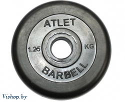 Диск обрезиненный 51 мм 1,25 кг MB-ATLETB51-1,25
