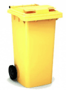 Мусорный контейнер 120 л (желтый)
