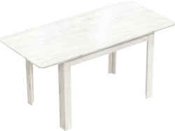 стол обеденный алиса сн-130.02 дуб крафт белый на Vishop.by 