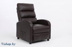 кресло вибромассажное calviano 2164 коричневая экокожа на Vishop.by 