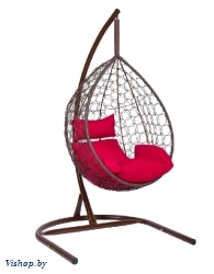 Подвесное кресло Скай 01 коричневый подушка красный на Vishop.by 