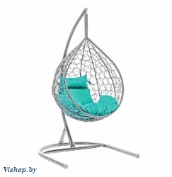 Подвесное кресло Скай 01 графитовый подушка бирюзовый на Vishop.by 