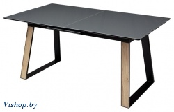 стол обеденный mebelart франк 160 серый/дуб черный на Vishop.by 
