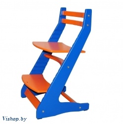 растущий регулируемый стул вырастайка eco prime синий оранжевый на Vishop.by 