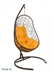 Подвесное кресло Овальное коричневый подушка оранжевый на Vishop.by 