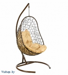 Подвесное кресло Овальное коричневый подушка бежевый на Vishop.by 