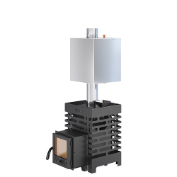 Печь для бани ASTON 12 стекло с баком на трубе 50л (AISI 439)