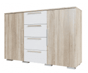 комод sv-мебель спальня лагуна 2 к дуб сонома/белый глянец на Vishop.by 