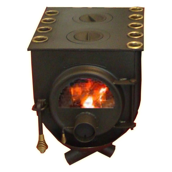 Отопительная печь с плитой на 2 конфорки Бренеран АОТ-06 тип 00 (дверца со стеклом) на Vishop.by 