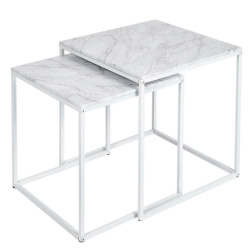 стол журнальный металларт м002 белый мрамор на Vishop.by 