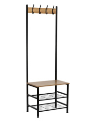 вешалка напольная leset вудми с обувницей 3 полки