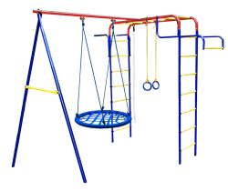 Уличный спортивный комплекс Пионер дачный мини качели гнездо 80Всм сетка