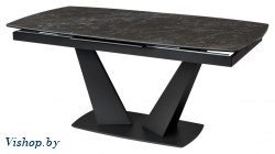 стол обеденный mebelart acuto 2 170 черный мрамор/черный на Vishop.by 
