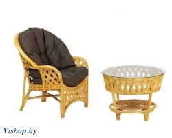 ind комплект черчиль кресло и столик мед темная подушка на Vishop.by 