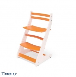 растущий регулируемый стул вырастайка eco prime белый оранжевый на Vishop.by 