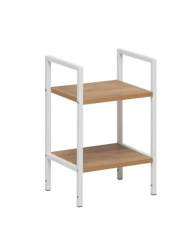 стеллаж leset стилвуд 12 узкий 2 полки белый дуб крафт золотой на Vishop.by 