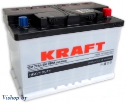 Автомобильный аккумулятор KrafT 77 R  KR77.0 (77 A/ч)