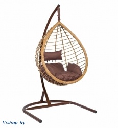 подвесное кресло скай 04 соломенный подушка коричневый на Vishop.by 