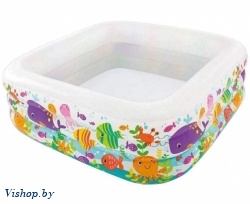Бассейн надувной квадратный Аквариум (57471)
