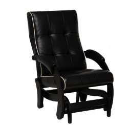 Кресло-маятник Leset Хилл венге Marvel Black кант Cream на Vishop.by 