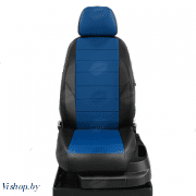 Автомобильные чехлы для сидений Volkswagen Caddy фургон. ЭК-05 синий/чёрный