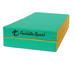 Мат №3 100 х 100 х 10 складной Perfetto Sport зелено желтый