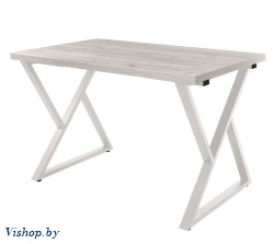 стол дели 130х80 дуб белый металл белый на Vishop.by 