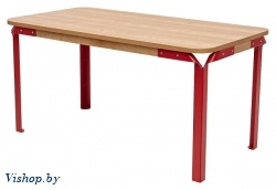 стол обеденный mebelart apsaras натуральный/красный на Vishop.by 