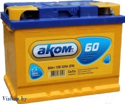 Автомобильный аккумулятор AKOM 6СТ-60 Евро / 560000009 (60 А/ч)
