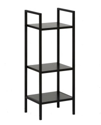 стеллаж leset стилвуд 13 узкий 3 полки черный на Vishop.by 