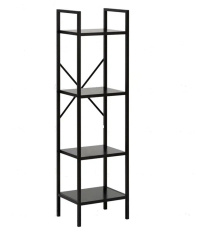 стеллаж leset стилвуд 14 узкий 4 полки черный на Vishop.by 