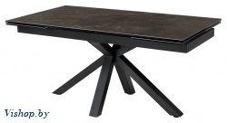 стол обеденный mebelart alto 160 темно-серый мрамор/черный на Vishop.by 