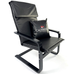 Кресло-качалка Calviano Soft 1 чёрное PU на Vishop.by 