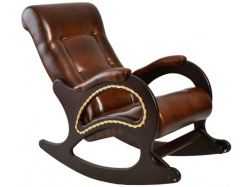 Кресло-качалка модель 44 Antik Крокодил/Венге с лозой коричневый