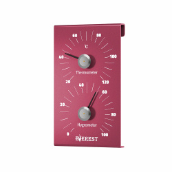 Термогигрометр EVEREST алюминий RED (TG-26)