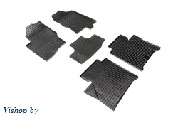 Резиновые коврики салона Сетка для Nissan Navara III 2004-2015 Черные