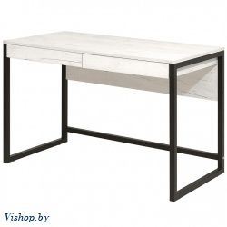 стол письменный чикаго р-2 120x60 дуб белый металл черный на Vishop.by 