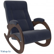 Кресло-качалка модель 4 б/л Verona Denim Blue орех на Vishop.by 