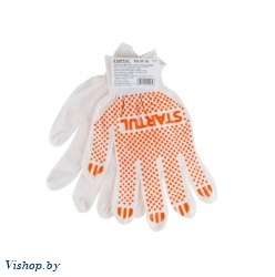 Перчатки х/б с ПВХ "Точка" 13класс с логотипом STARTUL