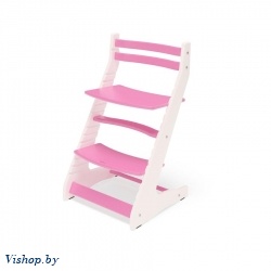растущий регулируемый стул вырастайка eco prime белый розовый на Vishop.by 