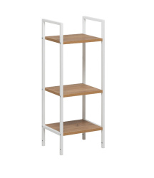 стеллаж leset стилвуд 13 узкий 3 полки белый дуб крафт золотой на Vishop.by 