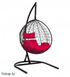 Подвесное кресло Скай 02 черный подушка красный на Vishop.by 