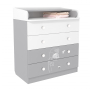 комод polini kids french 1580 amis белый/серый на Vishop.by 