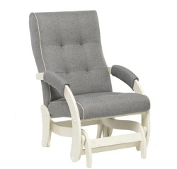 Кресло-маятник Leset Хилл слоновая кость Malmo 90 кант Malmo 05 на Vishop.by 